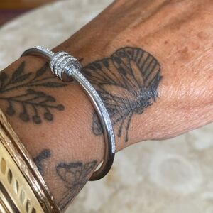 NWOT Stainless Steel & Crystal Rhinestones
Modern Minimalist Bracelet